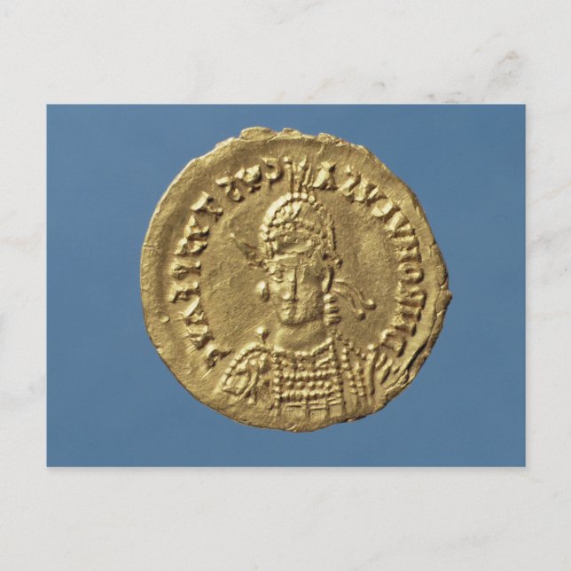 Solidus  of Romulus Augustulus Postcard (Front)