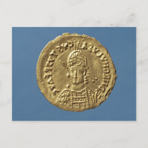 Solidus of Romulus Augustulus Postcard