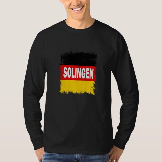 Solingen  Germany With German Flag T-Shirt (Front)