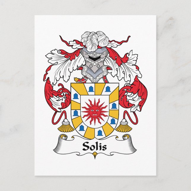 Solis Family Crest Postcard (Front)