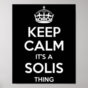 Solis Surname Funny Family Tree Birthday Reunion G Poster