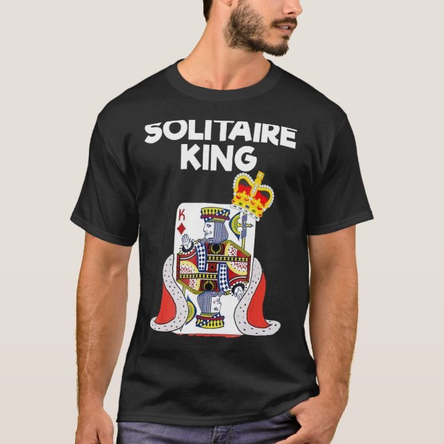 Solitaire  King Card Game Spider Solitaire T-Shirt (Front)