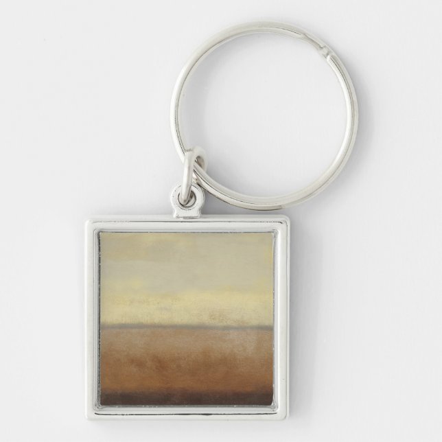 Solitary Desert Landscape by Norman Wyatt Key Ring (Front)