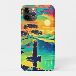 Solitary Figure at Sunset iPhone 11 Pro Case