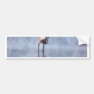 Solitary Flamingo Watercolor Bumper Sticker