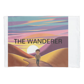  Solitary Journey at Sunset Pillowcase