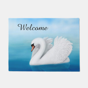 Solitary Mute Swan Doormat
