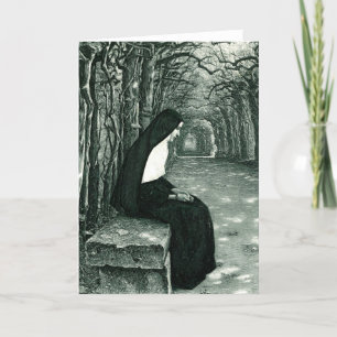 solitary nun card