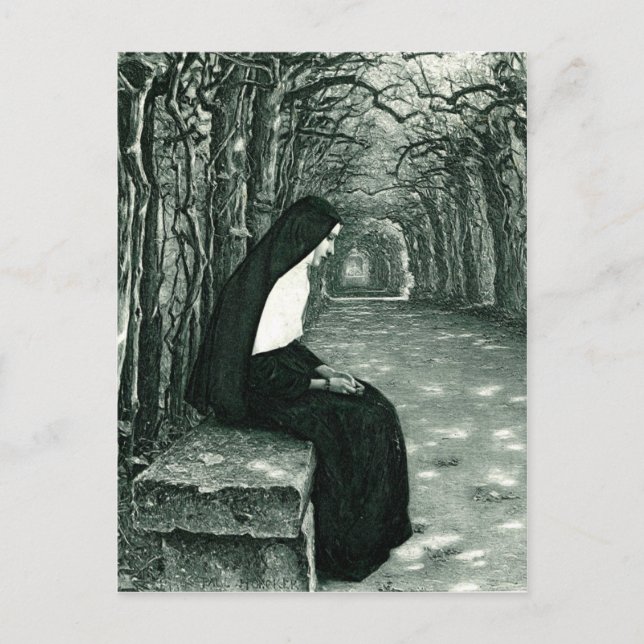 solitary nun postcard (Front)