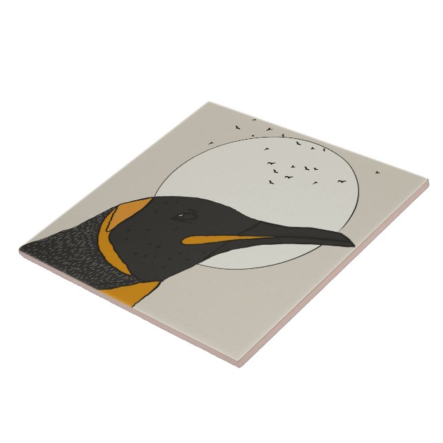 Solitary Penguin Under the Moon Tile (Side)