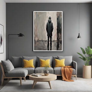 Solitary Reflection – Minimalist Art Poster