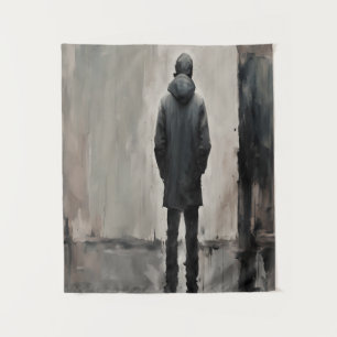 Solitary Reflection – Minimalist Art Tapestry