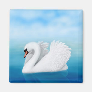 Solitary Swan Magnet