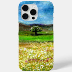 SOLITARY TREE IN THE YELLOW FLOWER FIELD,TUSCANY iPhone 15 PRO MAX CASE