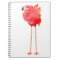 Solitary Tropical Pink Flamingo Notebook