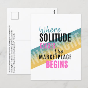 Solitude and crowds Introvert Nietzsche quote Postcard