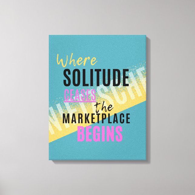 Solitude Introspection Introvert Nietzsche quote Canvas Print (Front)