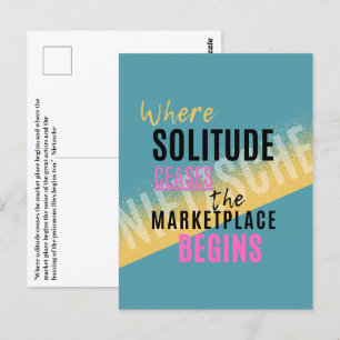 Solitude Introspection Introvert Nietzsche quote Postcard