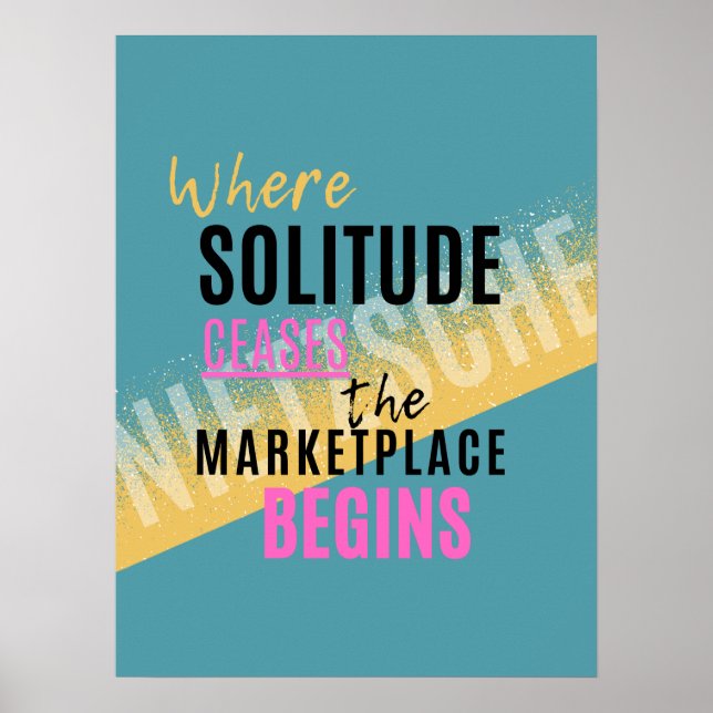 Solitude Introspection Introvert Nietzsche quote Poster (Front)