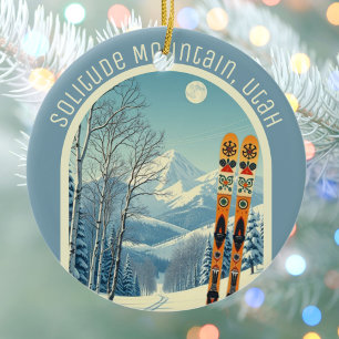 Solitude Mountain Utah ski area souvenir Ceramic Tree Decoration