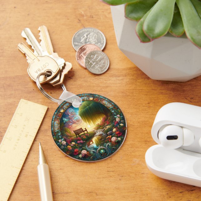 Solitudes Sanctuary A Ceramic Path to Reflection Key Ring (Desk)