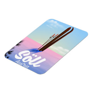 Söll, Austria Ski travel poster Magnet