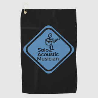 Solo Acoustic Musician Golf Towel Blue