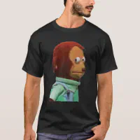 Awkward Monkey Looking Away Puppet Meme - Monkey Meme - Kids T-Shirt