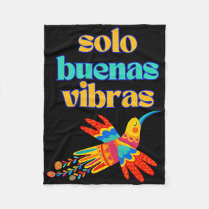 Solo Buenas Vibras - Positive Spanish Colourful Me Fleece Blanket