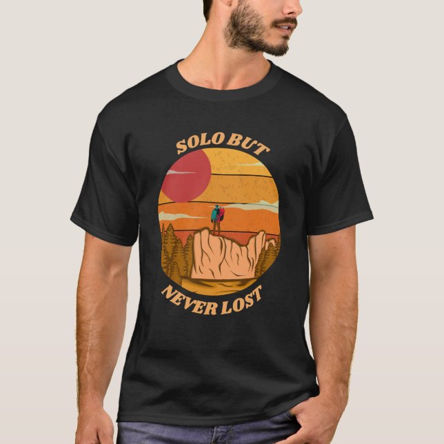 Solo But Never Lost Travel T-Shirt (Front)