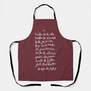 Solo Dios basta (Let nothing disturb thee) Apron