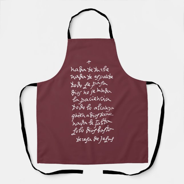 Solo Dios basta (Let nothing disturb thee) Apron (Front)