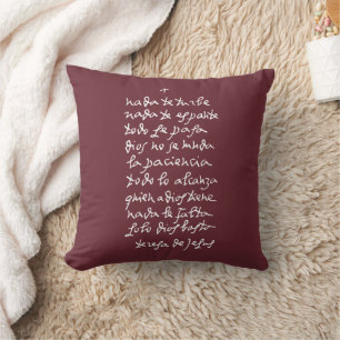 Solo Dios basta (Let nothing disturb thee) Cushion