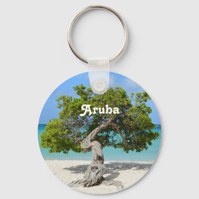 Solo Divi Divi Tree in Aruba Key Ring (Front)