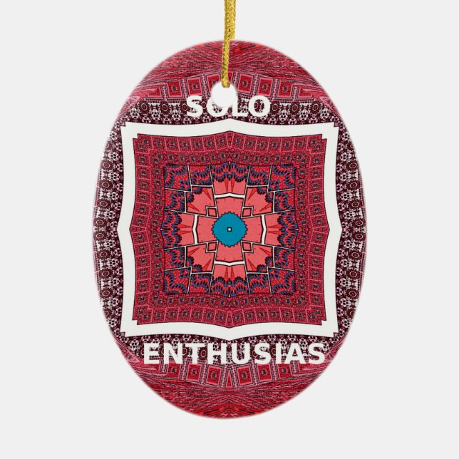 Solo Enthusiasm Ceramic Tree Decoration (Front)