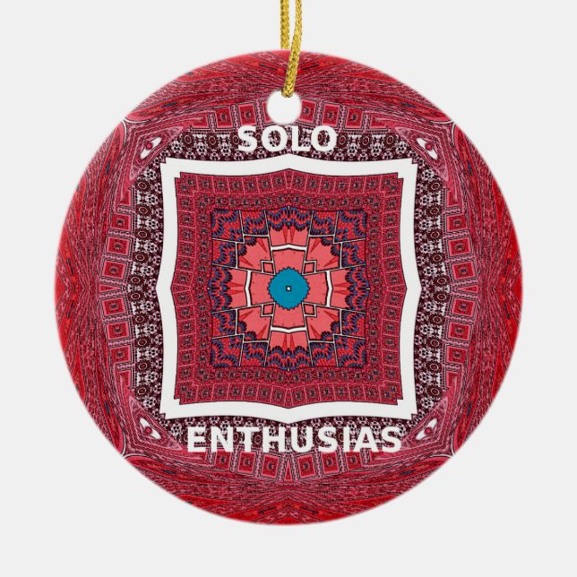 Solo Enthusiasm Ceramic Tree Decoration (Front)