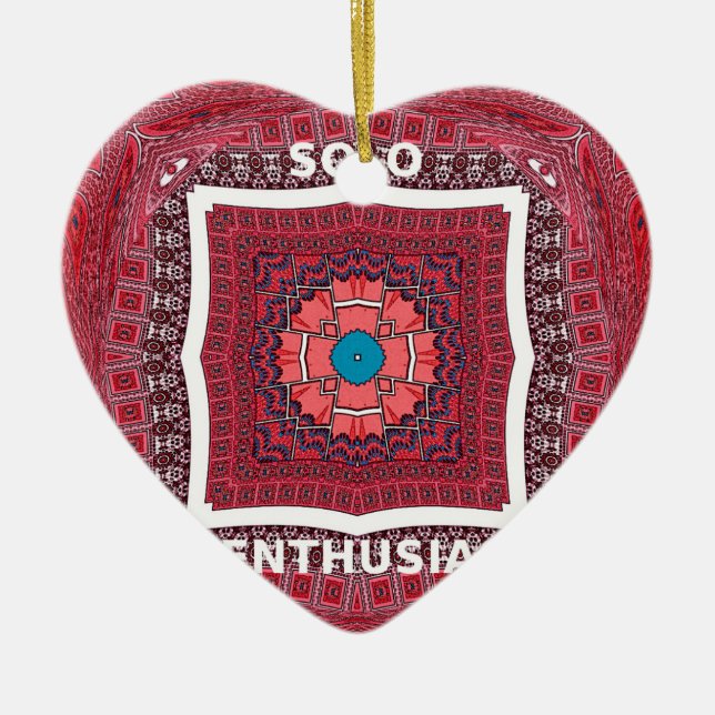 Solo Enthusiasm Ceramic Tree Decoration (Front)