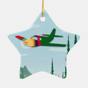 Solo Flight Ceramic Tree Decoration
