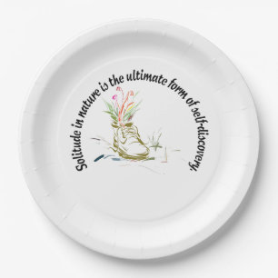 Solo in nature the ultimate form of self-discovery paper plate