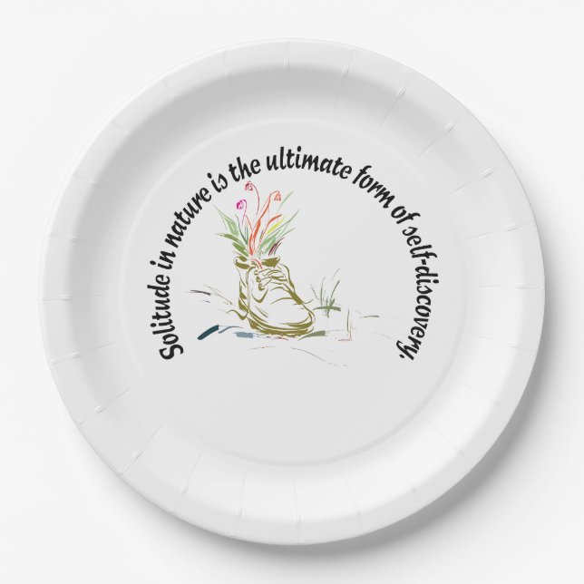 Solo in nature the ultimate form of self-discovery paper plate (Front)