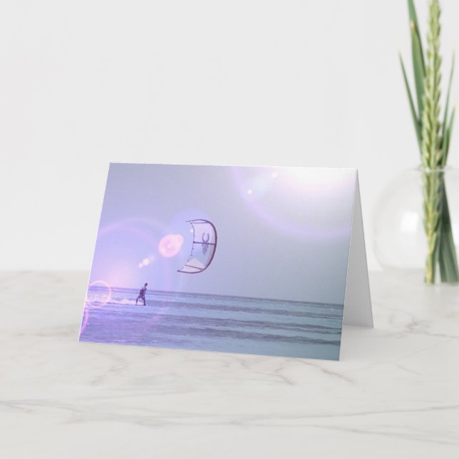 Solo Kiteboard Greeting Card (Front)