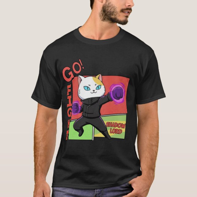 Solo Meow-ling Level Up Retro Poster T-Shirt (Front)