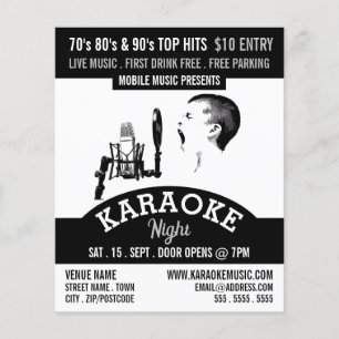 Solo Singer, Karaoke Event Advertising Flyer