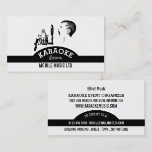 Solo Singer, Karaoke Event Organizer Business Card