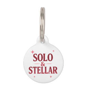 Solo & Stellar Modern Valentine Quote Design Pet Tag