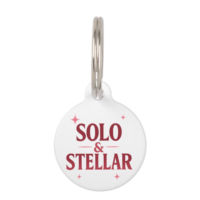 Solo & Stellar Modern Valentine Quote Design Pet Tag (Front)