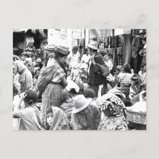 Sololá market Guatemala vintage photo Postcard