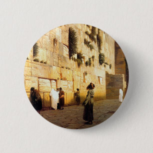 Soloman's Wall Jerusalem, Jean-Leon Gerome 6 Cm Round Badge