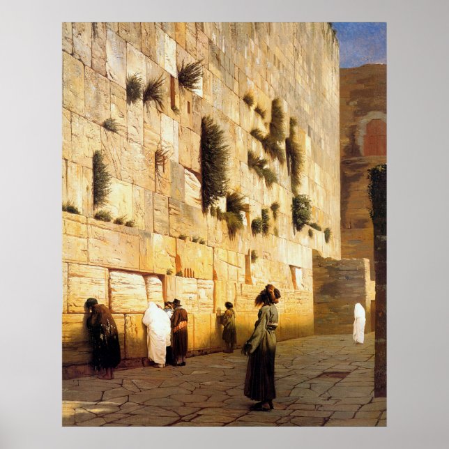 Soloman's Wall Jerusalem, Jean-Leon Gerome Poster (Front)