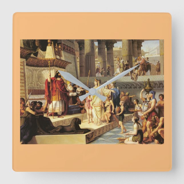 Solomon and the Queen of Sheba - Giovanni De Min Square Wall Clock (Front)